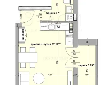 1-стаен, Три чучура, Стара Загора - снимка 6 от 8