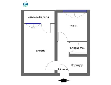1-стаен, Обеля 2, София