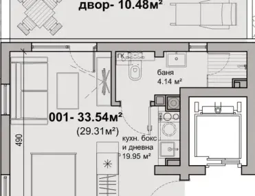 1-стаен, Кръстова вада, София - снимка 9 от 18