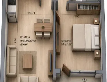 2-стаен, Кючук Париж, Пловдив