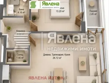 2-стаен, Кръстова вада, София - снимка 2 от 10