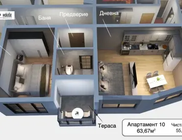 2-стаен, Манастирски ливади Изток, София - снимка 5 от 8