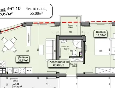 2-стаен, Манастирски ливади Изток, София - снимка 3 от 8