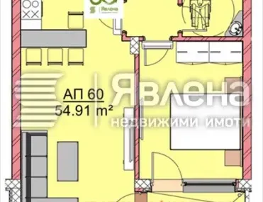 2-стаен, Владислав Варненчик, Варна - снимка 2 от 4