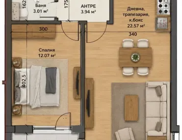 2-стаен, Овча купел 1, София - снимка 2 от 4