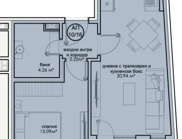 2-стаен, Надежда 3, София - снимка 2 от 6