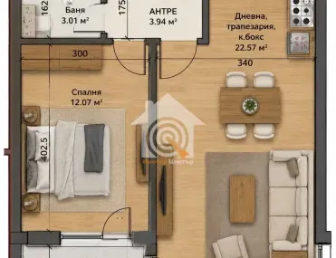 2-стаен, Славия, София - снимка 10 от 15