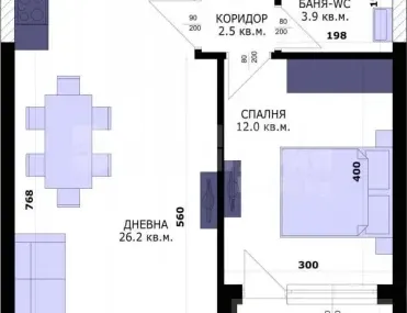 2-стаен, Кайсиева градина, Варна - снимка 2 от 4