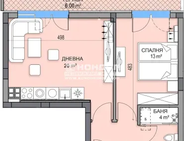 2-стаен, Кършияка, Пловдив - снимка 2 от 5