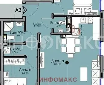 3-стаен, Братя Миладинови, Бургас - снимка 4 от 7