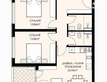 3-стаен, Люлин 9, София - снимка 2 от 4