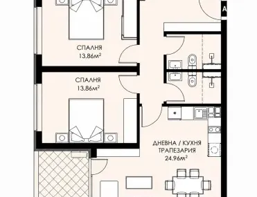 3-стаен, Люлин 9, София - снимка 2 от 4