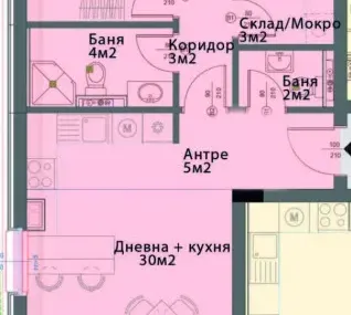 3-стаен, Модерно предградие, София - снимка 2 от 4
