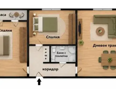 3-стаен, Цветен квартал, Варна - снимка 6 от 15