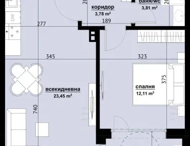2-стаен, Братя Миладинови, Бургас - снимка 3 от 7