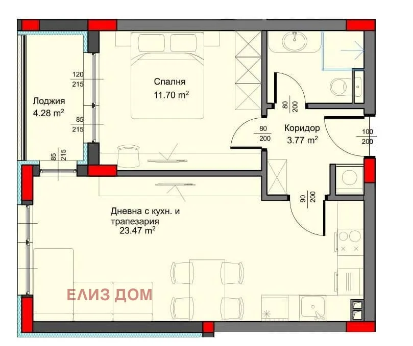 2-стаен, Аспарухово, Варна - снимка 3 от 7