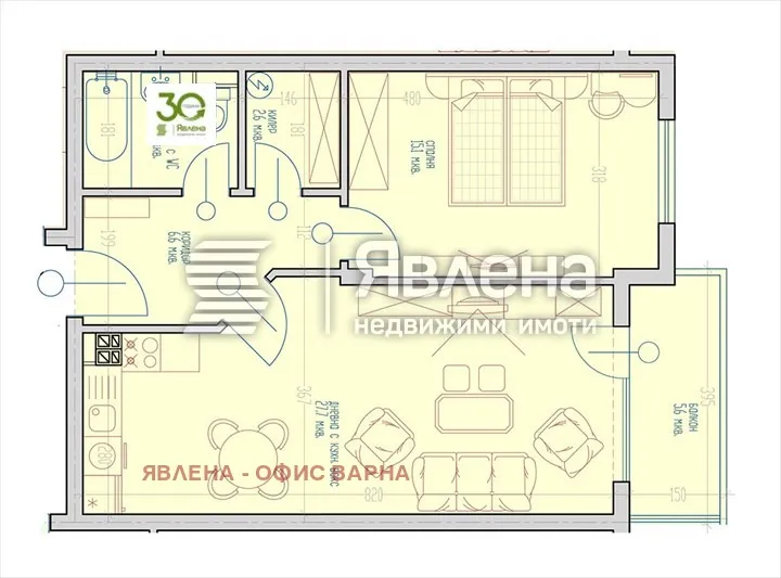 2-стаен, Траката, Варна - снимка 2 от 18