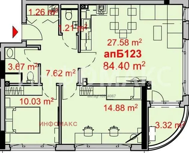 3-стаен, Изгрев, Бургас - снимка 4 от 8
