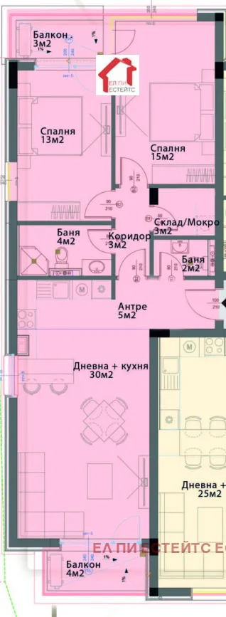 3-стаен, Модерно предградие, София - снимка 2 от 4