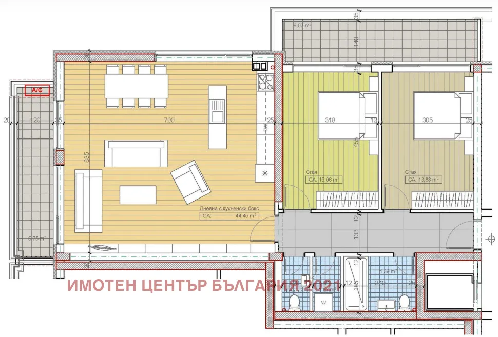 3-стаен, Карпузица, София - снимка 4 от 14