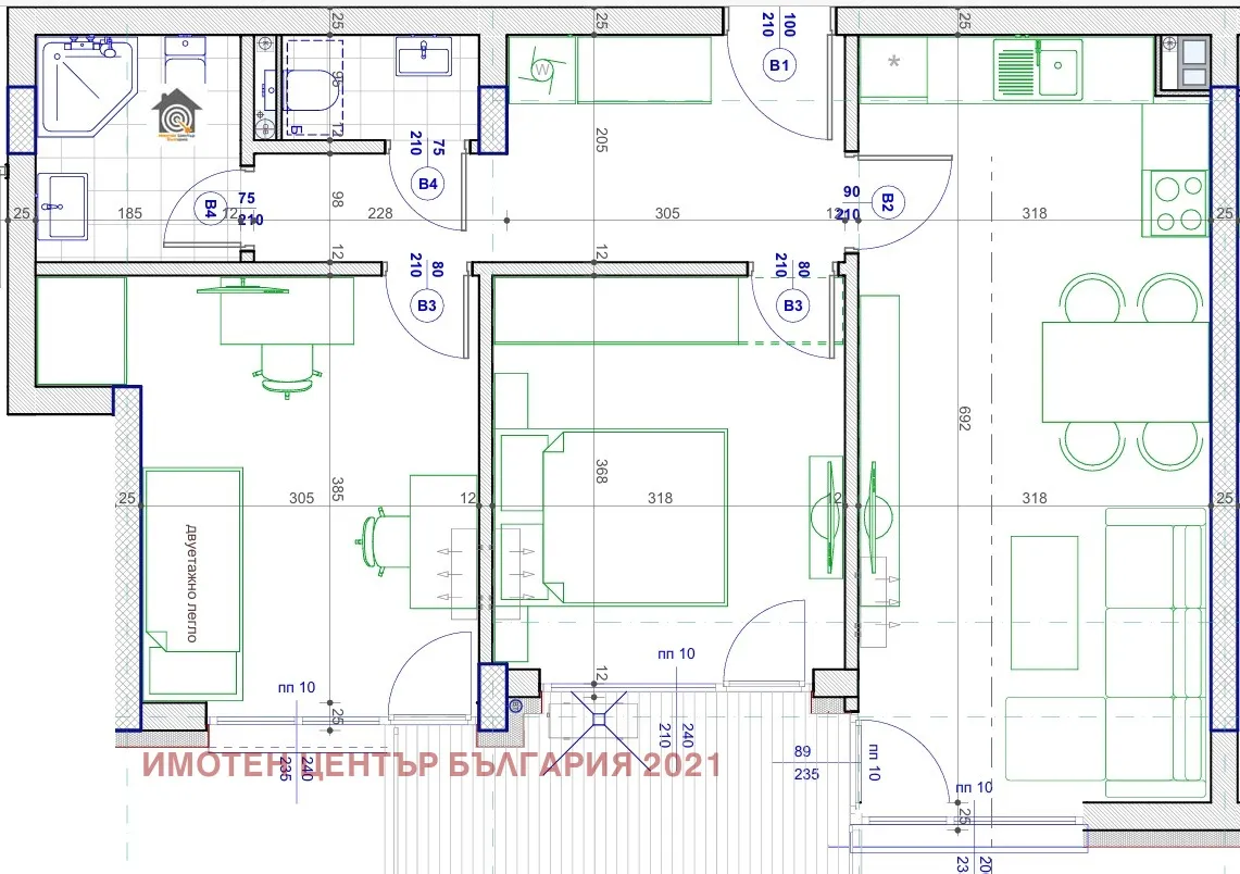 3-стаен, Малинова долина, София - снимка 4 от 5