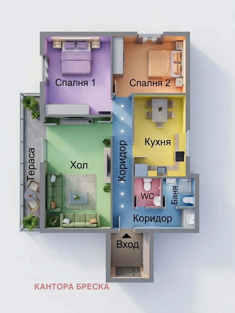 3-стаен, Кючук Париж, Пловдив - снимка 4 от 7
