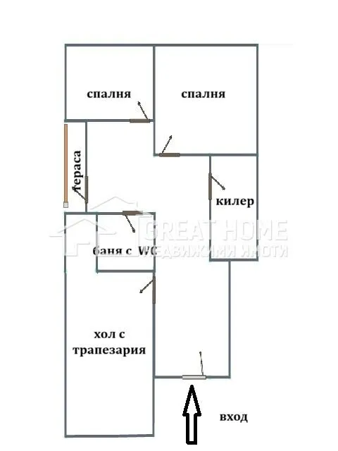 3-стаен, Търговище, Североизточна България - снимка 4 от 9
