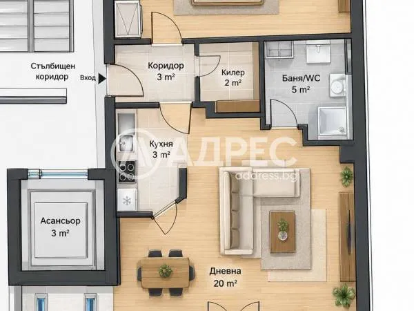 2-стаен, Тракия, Варна - снимка 3 от 5